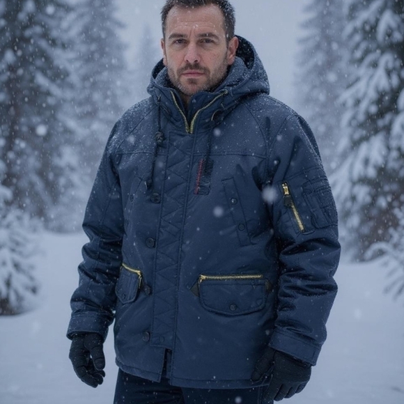 Alpha Industries Other - NWOT Alpha N-3B Ambrose Parka Jacket Men's Size S Navy Blue